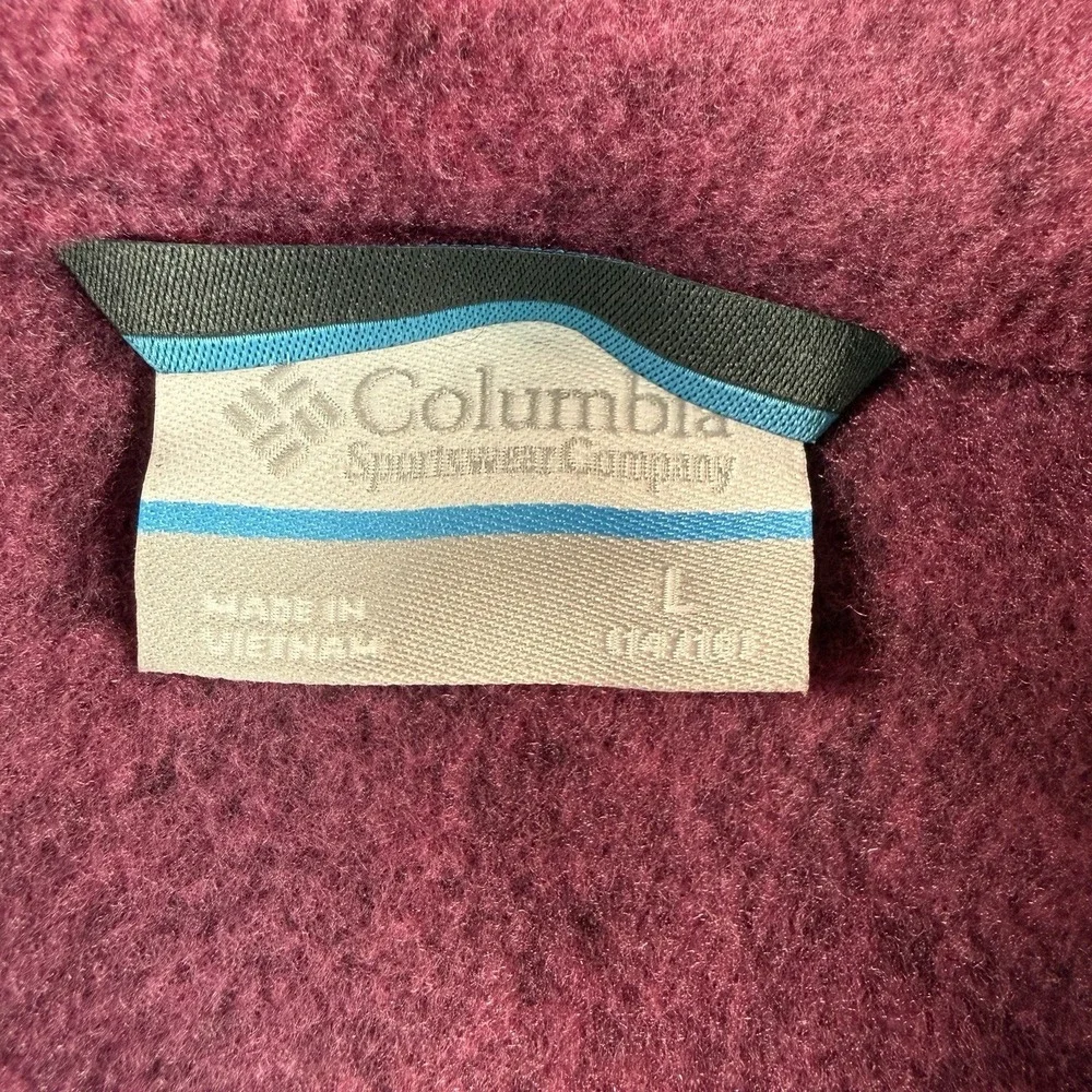 Columbia Full Zip Jacket Coat Girls‎ Youth Large Fuchsia Pink Fleece Comfort